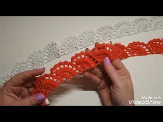 BORDE DE ENCAJE TEJIDO A CROCHET - Paso a Paso#Video-Tuturial