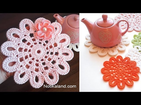 Crochet Doily EASY crochet flower doily