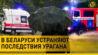 В Беларуси устраняют ПОСЛЕДСТВИЯ УРАГАНА. Города без света и воды. Службы работают круглосуточно