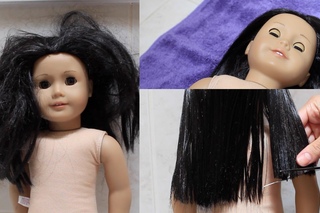 Fixing up an old AG doll!