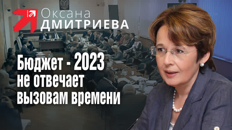 Оксана Дмитриева считает, что проект бюджета 2023 повторяет