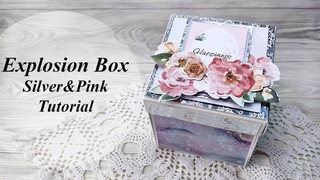 Explosion Gift Box (Pink & Silver). DIY Kit. Tutorial/Меджик бокс. Набір для творчості. Майстер-клас