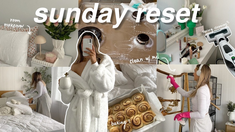 a productive SUNDAY RESET VLOG deep clean with me, room makeover, organising for spring, kmart