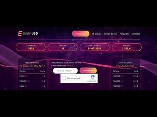 Easy USD Mineradora de Dlar 6% ao Dia + Nova Analise + Prova de Pagamento - 13/08/2021