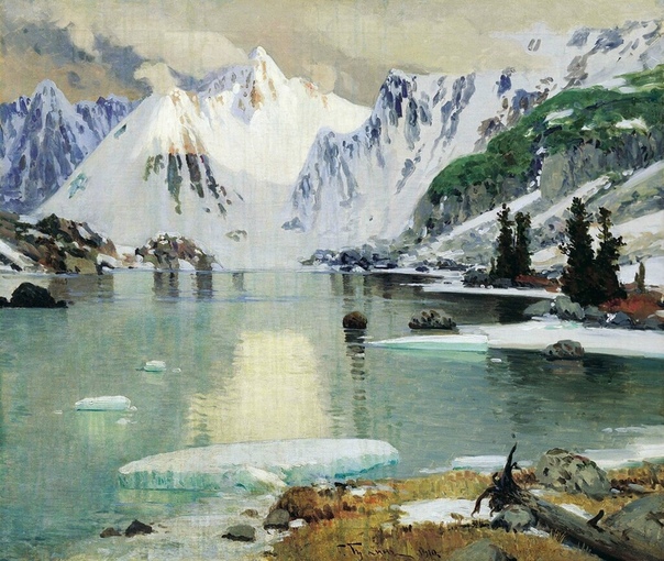 Гуркин (Чорос-Гуркин) Григорий Иванович (1870 - 1937) ГОРНОАЛТАЙСКИЕ ПЕЙЗАЖИГорноалтайский художник и политический деятель. Выходец из древнего горноалтайского рода чорос. Ученик И.И. Шишкина,