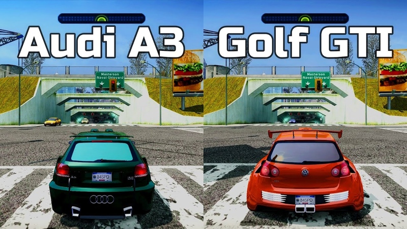 NFS Most Wanted: Audi A3 3. 2 Quattro vs Volkswagen Golf GTI Drag