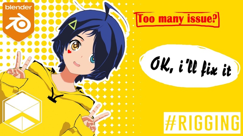 Blender 2. 92: Anime Girl Body Rigging Problems And How I Fix It Ai Ohto Wonder Egg