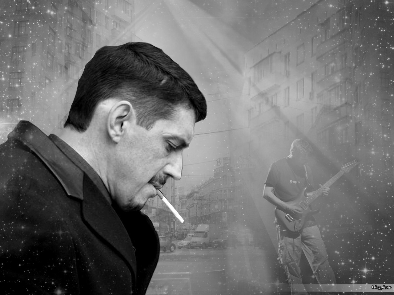 Аркадий Кобяков с гитарой фото Постер