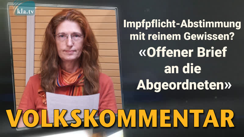 Impfpflicht Abstimmung mit reinem Gewissen Offener Brief an die