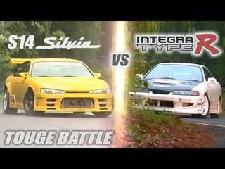 [ENG CC] “Circuit Club“ Integra R vs. “Champ“ S14 Silvia Touge Battle HV57