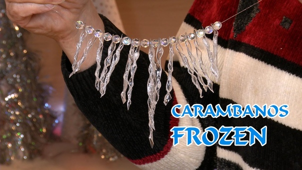 Carambanos y Collar Frozen y Decoracion Arbol Navidad
