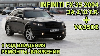 Год владения Infiniti FX 35 2004 за 210т.р.. Сколько вложено, что ремонтировали